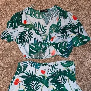 Zara shirt & shorts set